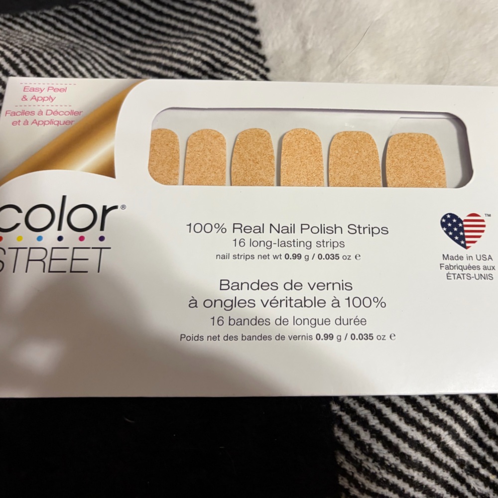 Color Street Shimmering Gold Nail Strips SECRET IDENTITY